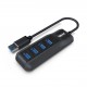 iggual Hub tipo A x 4 puertos USB 3.1 Carbon - IGG317907